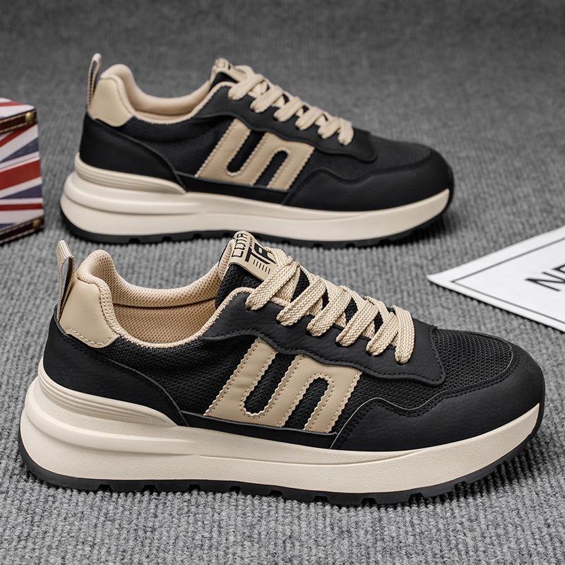 Men's sports single shoes mesh breathable versatile casual shoes men's running platform student