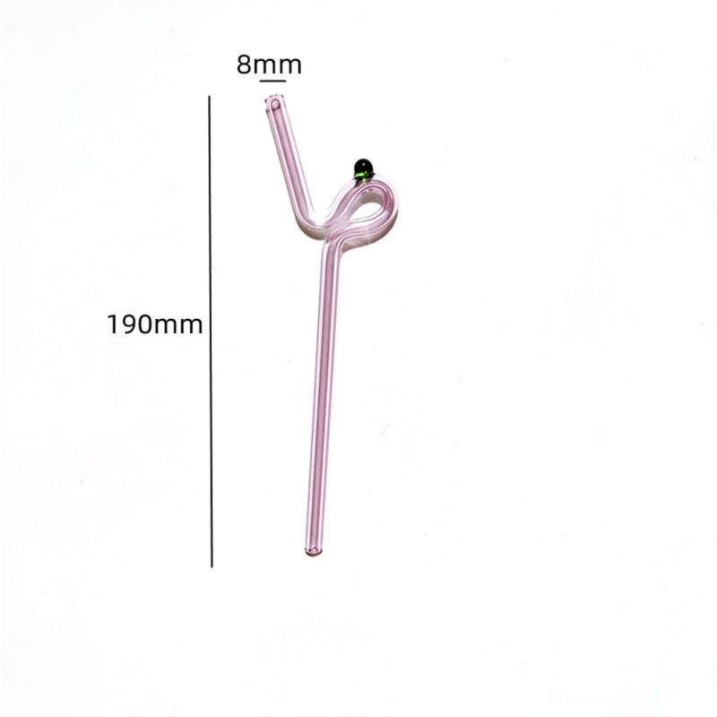 Glass Pipette Decorative Environmental Protection Reusable Non-toxic Durable Heat Resistance Colorful Straw Functional Security