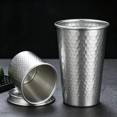 Edelstahl Wabenmuster Textur Wasserbecher Doppelwandig Kalthaltend Bierbecher Kaffee Reisebecher Verbrühschutz Sturzsicher