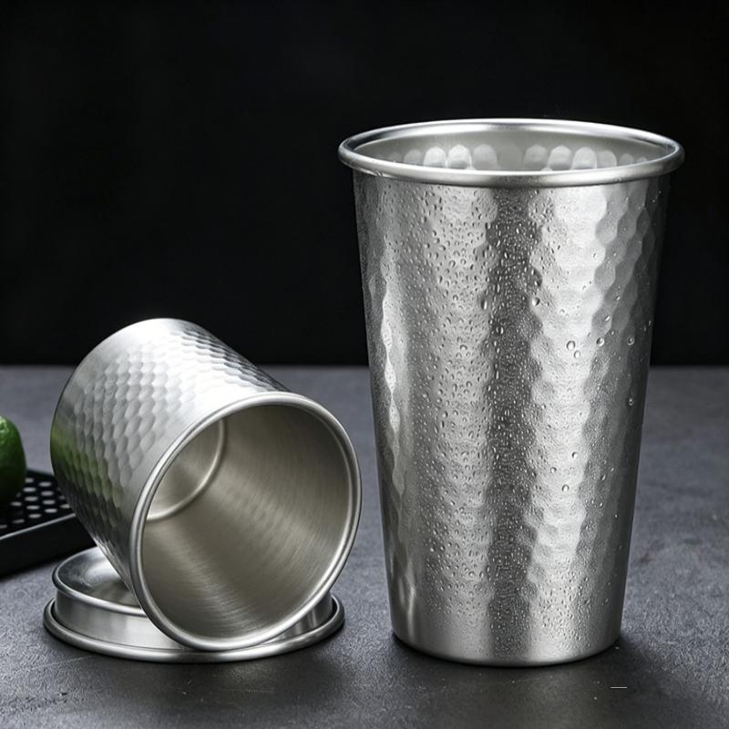 Edelstahl Wabenmuster Textur Wasserbecher Doppelwandig Kalthaltend Bierbecher Kaffee Reisebecher Verbrühschutz Sturzsicher