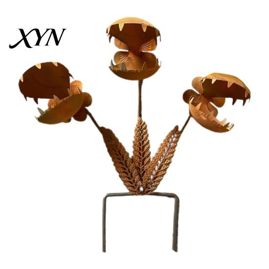 Durable Iron Yard Decoration Venus Flytrap Garden Stake, Metal Carnivorous Plant Art Ornament, Funny Piranha Stake Outdoor Lawn Patio Flower