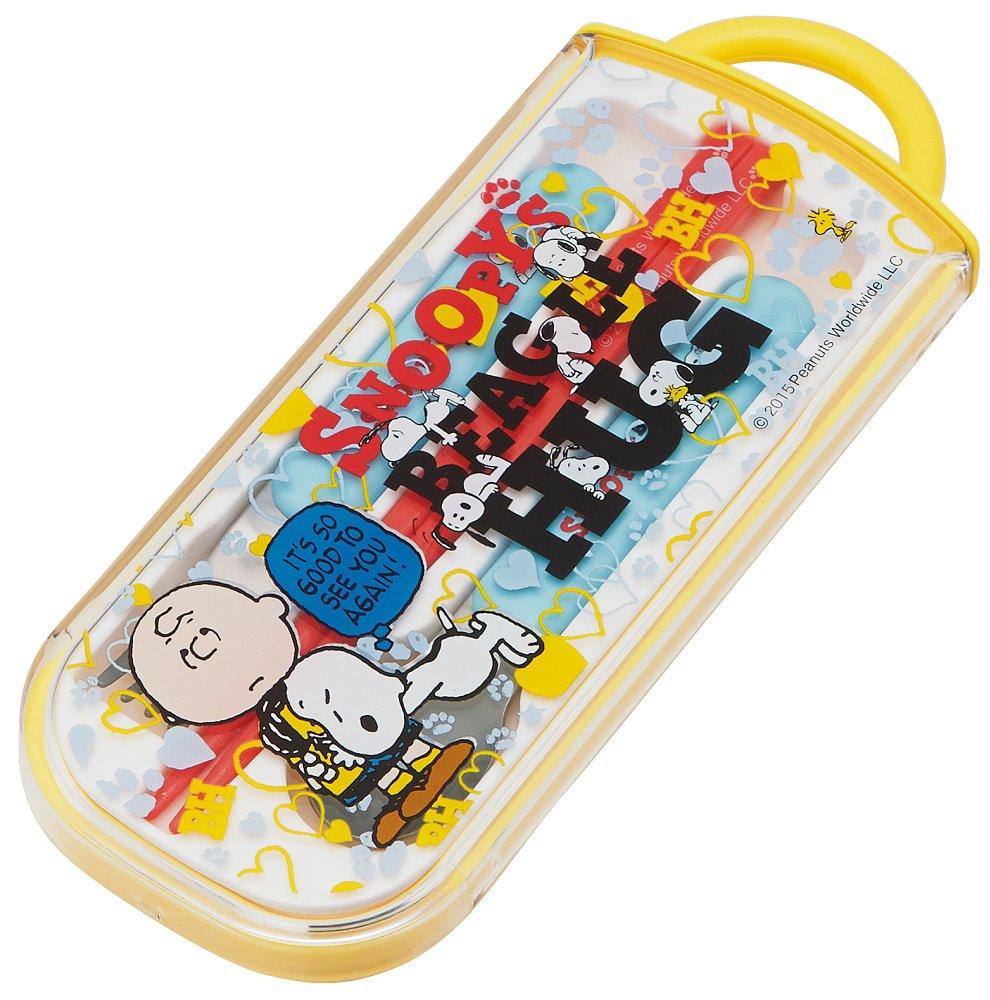 Trio Sliding and Fork Snoopy and Beagle TCS1A Set, Chopsticks, Spoon, Set, Hug,