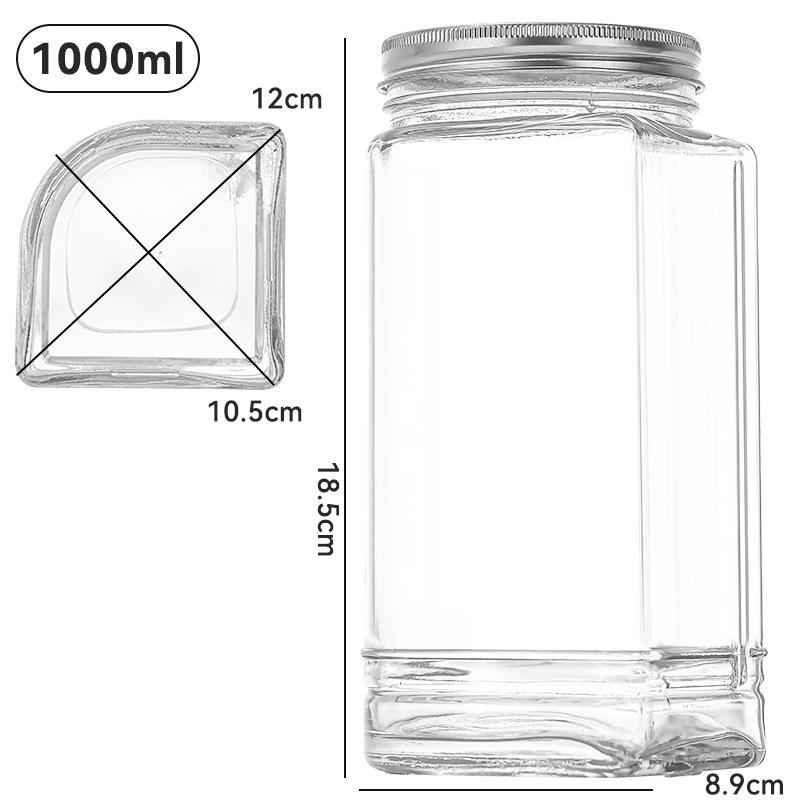 Popular Four-in-One Multifunctional Glass Storage Jars for Kitchen Seasonings