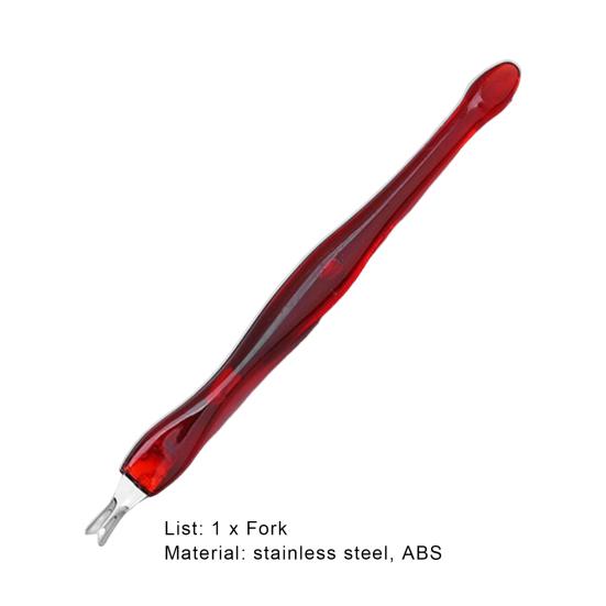 Manicure Fork Safe Strong Cleaning Effective Easy To Use Reusable Cuticle Care Tool Stainless Steel Push Dead Skin Fork for Women