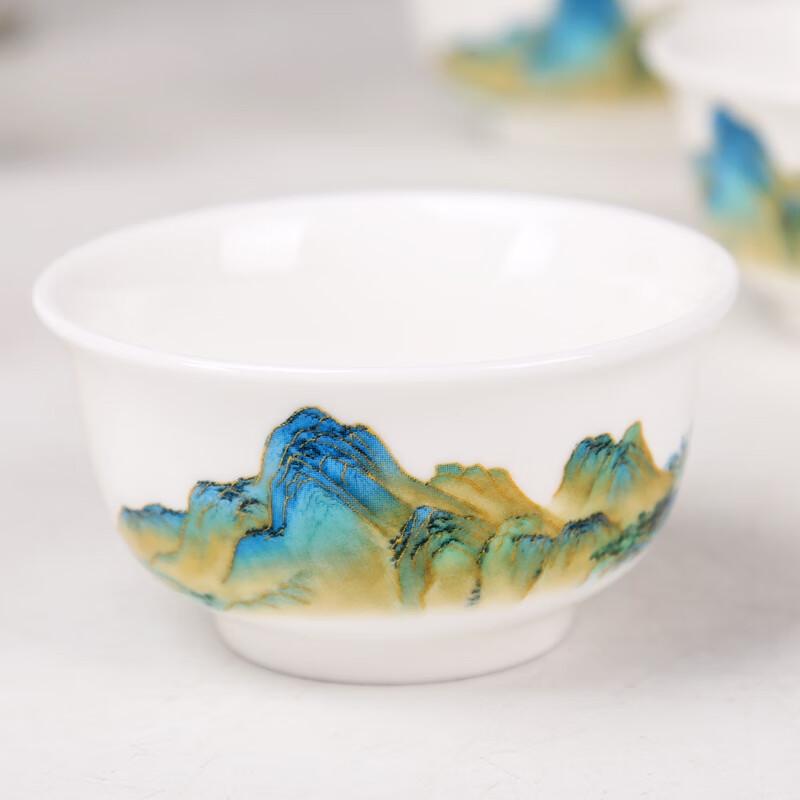 Shengshi Tangyun 'A Thousand Miles of Rivers and Mountains' Bone China Tea Set