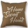 Light Brown Leaf Geometric Linen Cushion Cover for Car Living Room Sofa Bedroom Home Decor