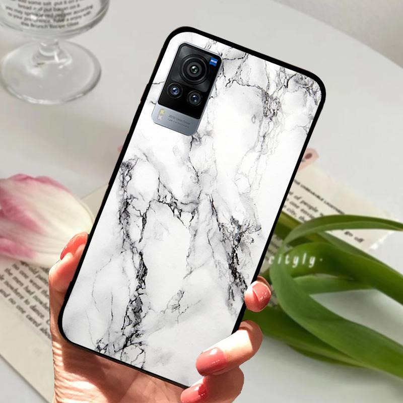 For VIVO X60 Pro 5G Case V2046 V2047A Cartoon Cute Matte Silicone TPU Soft Phone Cover For Vivo X60 X 60 Shockproof Coque Bumper