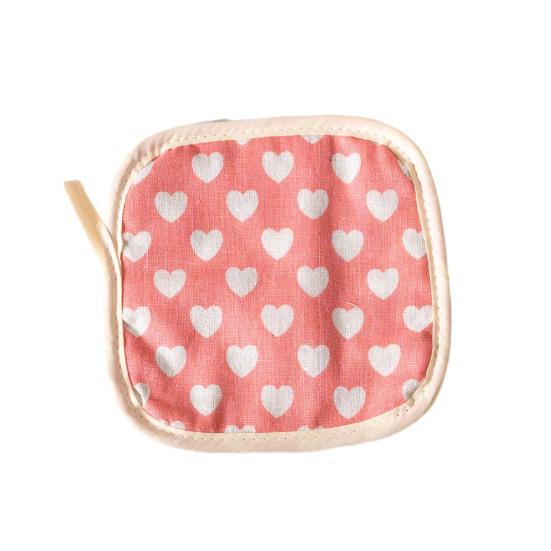 

Thickened Cotton Oven Mitts with Heart Print Heat-Resistant Baking Gloves for Microwave Grill & Cooking Non-Slip Breathable Kitchen Essential A
