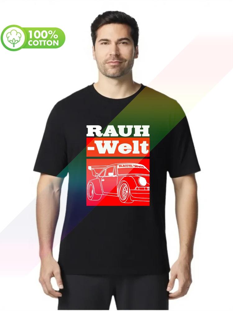 100 cotton round neck heavy weight Unisexs Tshirt JDM RAUH WELT Motorcycles Vintage Biker S3XL Tops Tees