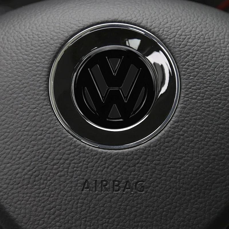 VEMZG1 For VW Volkswagen Jetta MK5 Golf fashion Car ABS Plastic Steering Wheel Logo Circle Trim Sticker For Volkswagen VW Golf Polo Jet
