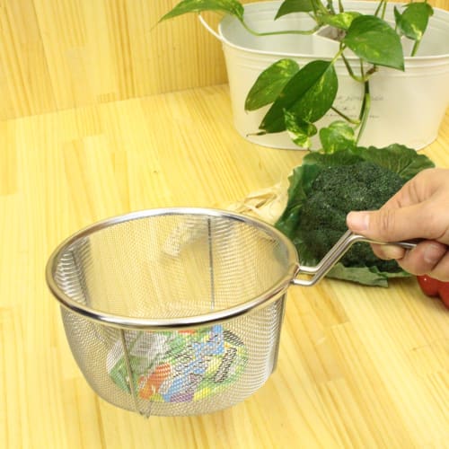 Hogdseirrs Inoue Wire Mesh Industry Colander/Boiling Basket, Deep, 18cm, 18-8 Stainless Steel, Made in Japan