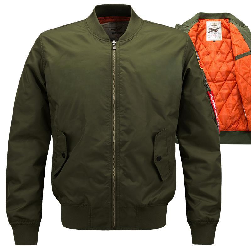 

Пальто из хлопка большого размера, мужская куртка, осенне-зимняя зеленая, парный летный костюм Air Force One, мужская модная куртка из хлопка с воротником-стойкой 6XL
