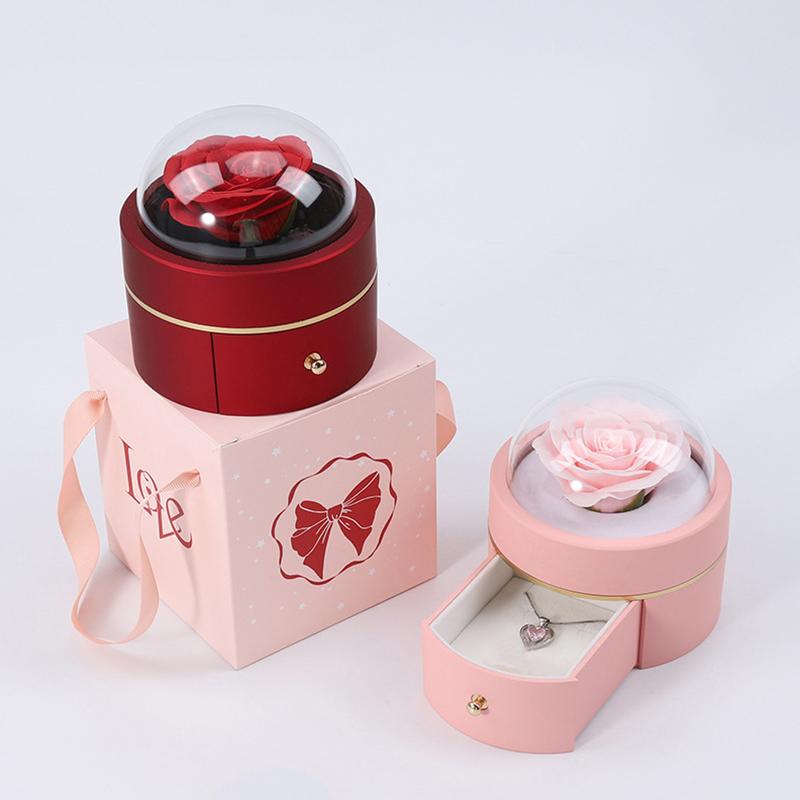 1 Stück Schmuck-Organizer Kreative Geschenkbox Hochzeitsfeier Dekoration Papierseife Blumen Valentinstag Unsterbliche Blume Rose Blume