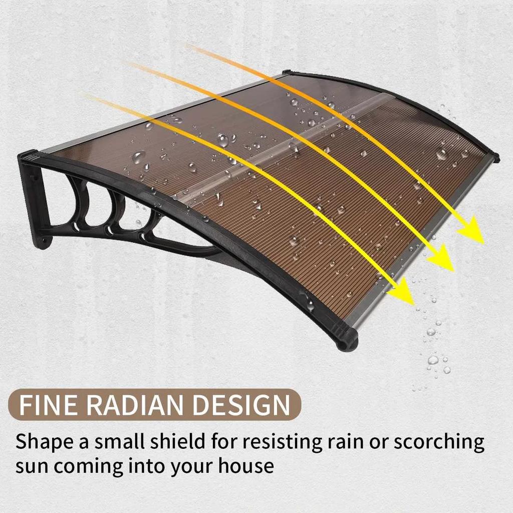 Modern Awning Window Outdoor Patio Gazebos Front Door Canopy Sun Shelter Poly Carbonate Cover Window Eaves Anti UV Rain Cover