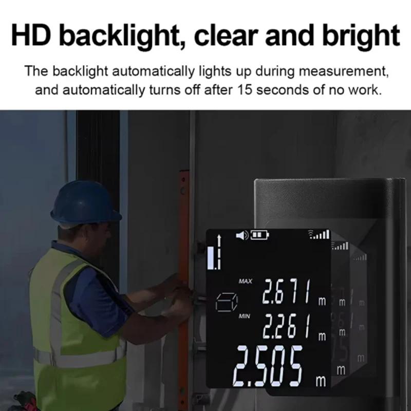 Portable Handheld Laser Rangefinder Tool (USB rechargeable) 40M/60M Mini Intelligent Laser Rangefinder Measuring infrared rangef