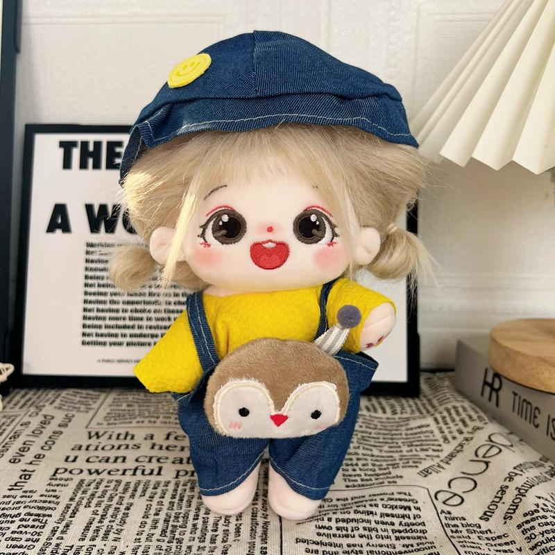 Bambola di Cotone Peluche Kawaii da 20 cm Bambola Idol Peluche Anime Vestito Peluche per Bambini Giocattoli Bambole Stellari Action Figure Vestito Regali per Bambine Bambini