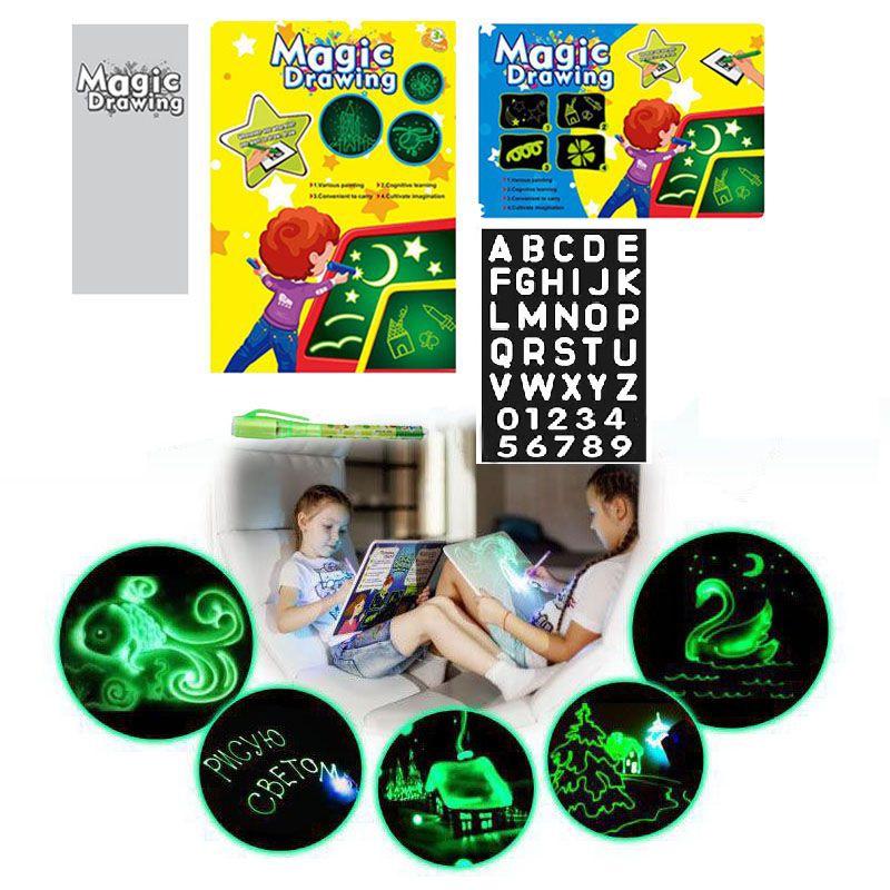 Exciting A5/a4/a3 Magic Drawing Board For Kids With Light Fun And Educational Toy