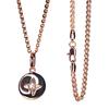 Round Four-leaf Clover Hollow Pendant Rose Gold Color Necklace Women's Color-preserving Jewelry Gift