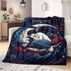 Death Note Fine 2D Print Flannel Blanket Cute Cartoon Graphic Patterns for Bedding Sofa Couch Travel Picnic Wrap_LIAN