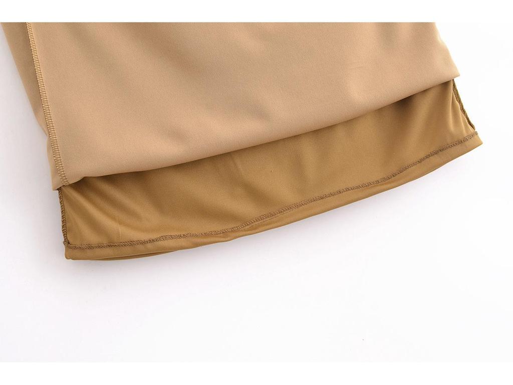 2025 Spring Women's European & American Style Pleated Midi Dress