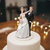 Decorazione per Torta Nuziale Design Europeo Statuetta Sposi Statua Elegante per