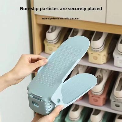 Regolazione Domestica Supporto per Scarpe Regolabile a Due Strati Integrato
