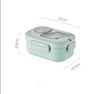850ML Portable Double-layer Lunch Box Microwavable Bento Box with Tableware Sealed Leak-proof Food Storage Container