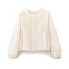 Summer Women's Fashion: European & American Long-Sleeved Embroidered Hollow Top