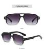 New European and American Retro Double-Beam Men's Square Sunglasses - Fashionable for Driving and Business