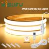 5V USB COB Неонова LED Стрічка З Диммером IP68 Водонепроникна 320 LED/м Білий Натуральний Теплий Неоновий Мотузковий Світло Внутрішнє/Зовнішнє Лінійний Декор