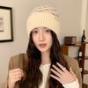 Korean Version Thickened Woolen Hat Autumn and Winter Women's Warm Plus Velvet Fashion Hat Versatile Knitted Hat New Style