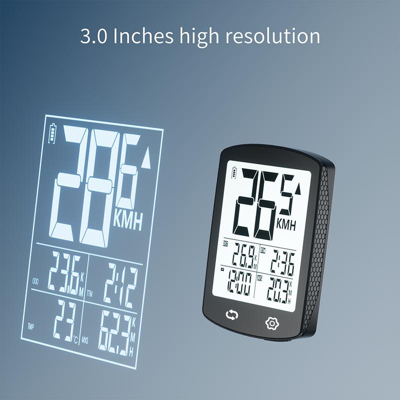 Bike Computer Large Screen Ultra-Long Life Battery Multi Function  Wireless Bicycle Speedometer Odometer with Backlighter with
