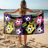 1Pc Football Print Towel Sports Quick-Drying Super Absorbent Camping Towel Soft Lightweight Gym Swimming Yoga Beach Towel