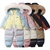 Kids One Piece Snowsuit Grils Boys Snowsuits Colorful Ski Suits Winter Hooded Romper Jumpsuits Toddler Outdoor Jacket Coat Children Snow Suits Outfits