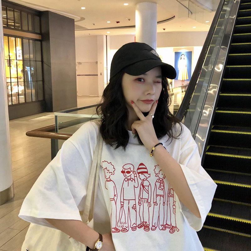 

Летняя футболка с короткими рукавами, свободный топ для женщин XL белый