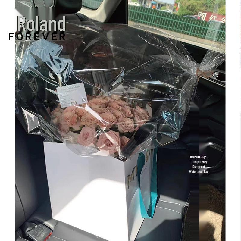Roland Transparent Floral Dust Bag - Clear Bouquet Sleeve & Rainproof Delivery Wrap