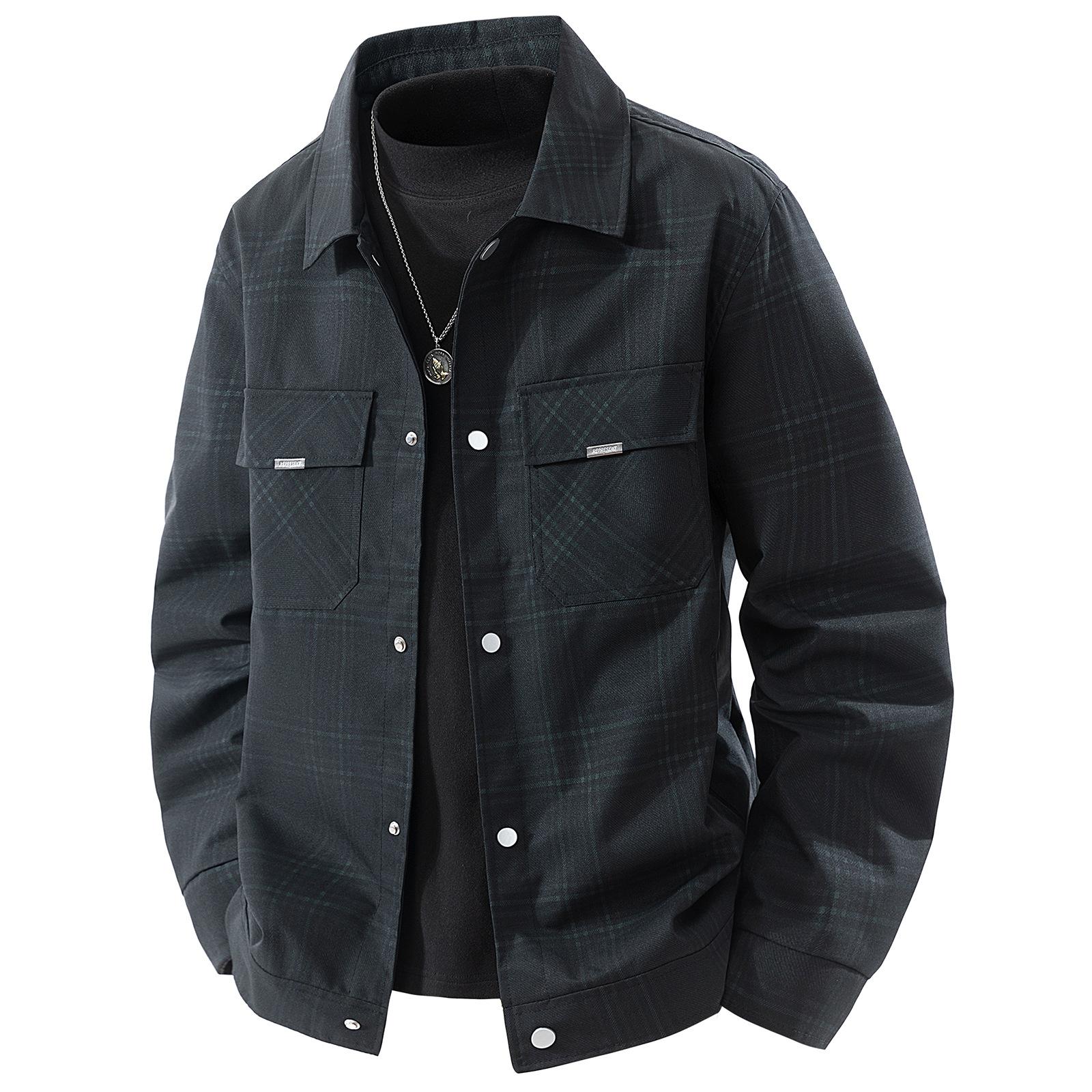 

New Autumn Men s Middle-aged and Young Jackets for Business Trends Slim Short Sets Simple Versatile Jackets 5XL