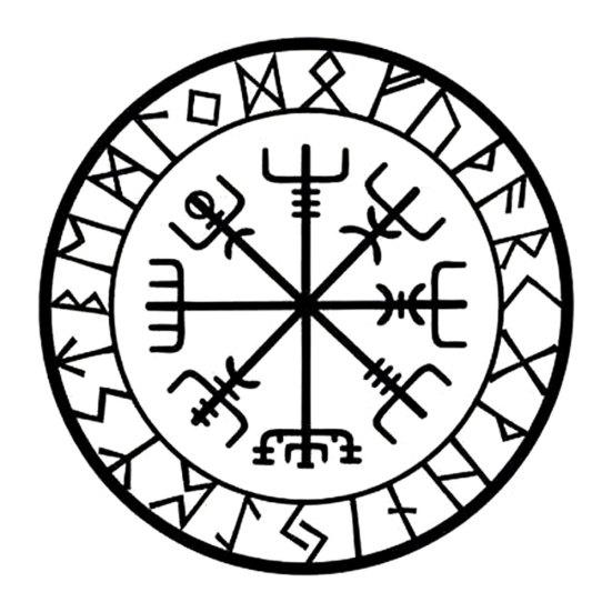 Einzigartiger Kompass Rune Auto-Styling Aufkleber Motorrad Laptop Aufkleber DIY Dekoration