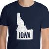 Funny Idaho Iowa Geography Confusion Idawa Where Are You From? Funny Midwest Inside Jokes Heartland USA T-Shirt