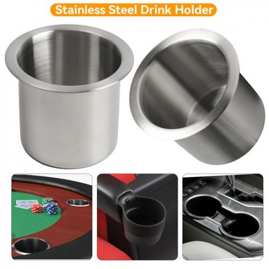 Stainless Steel Cup Drink Holders Universal Auto Car Camper RV Truck Marine Boat