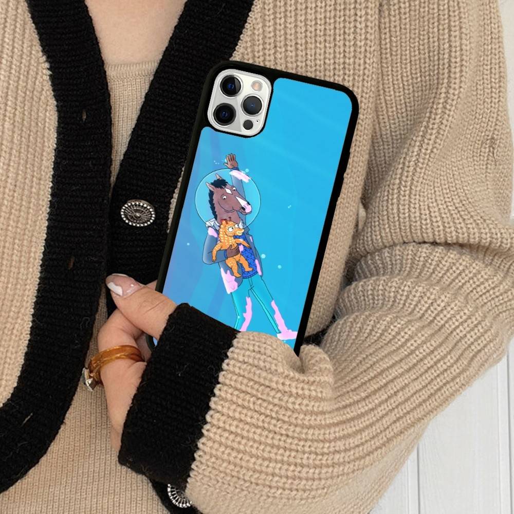 Cartoon B-BoJack Horseman For IPhone 17 16 15 14 13 12 11 Mini Pro Max Plus PC+TPU Back Phone Cover