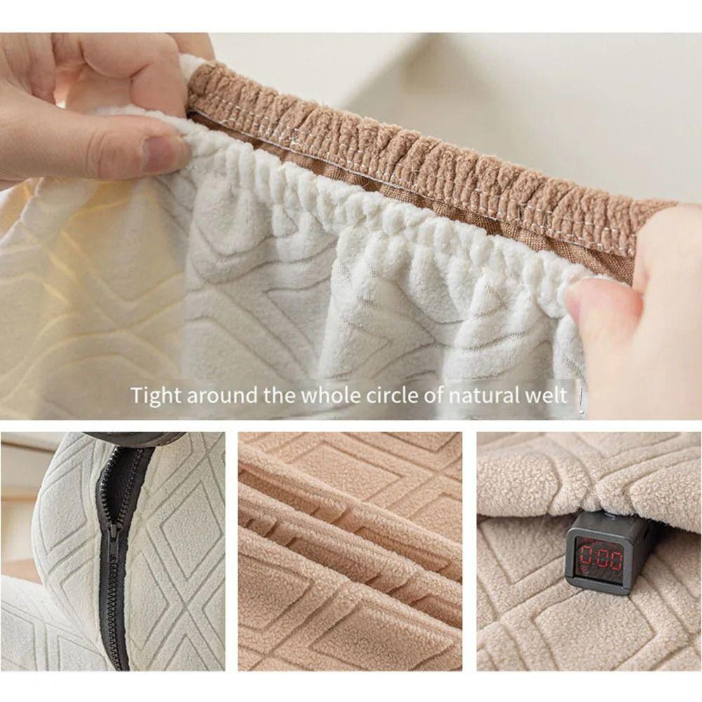 1Set Office Computer Chair Gaming Chair Covers Fleece Jacquard Seat Protect Cover Chair Cover Set