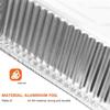 BHBL 50 Pcs Aluminum Foil Food Containers Disposable BBQ Boxes Tin Rectangular Oven Proof Heat Kitchen Food Holders Party