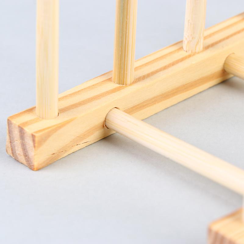 Functional Wooden Dish Drainer Rack Perfect for Organizing Plates and Lids in Small Kitchens