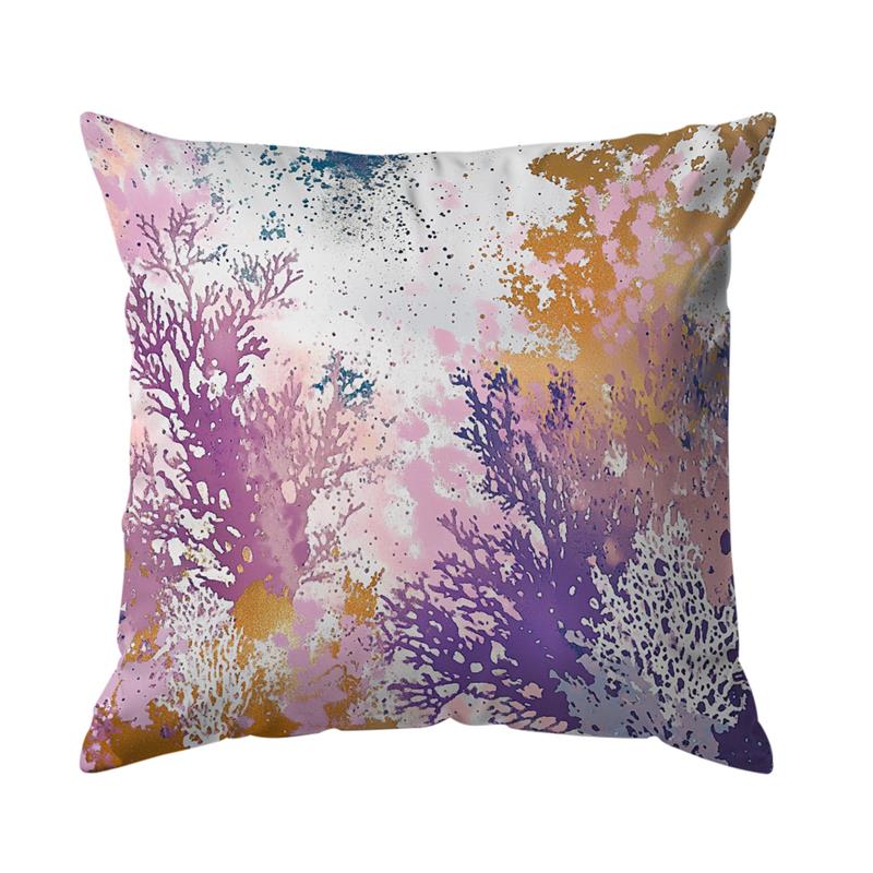 Coral Reef Pattern Decorative Cushions Pillowcase Polyester Cushion Cover Throw Pillow Sofa Decoration Pillowcover Home Decor