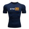 Gym Hub Printed Men's Compression T-Shirt Gym Workout Sport Quick Dry Tight Shirts Outdoor Training Fitness Elasticity Tops Tee