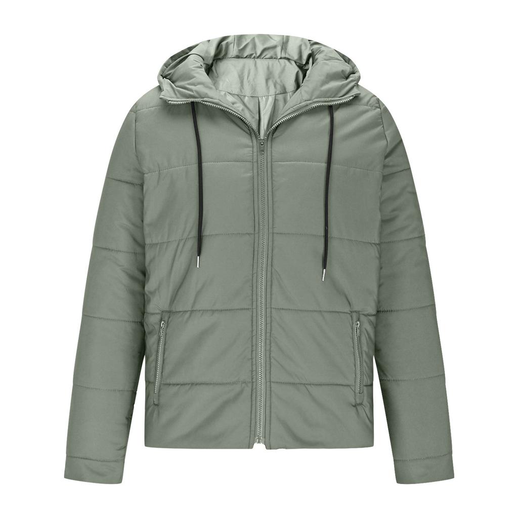 Giacca Cappotto da Uomo Tempo Libero Aggiunta Pile Ispessito con Cappuccio Cappuccio Imbottito in Cotone