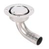 Boat Bend Floor Drain 3 Inch Stainless Steel Round Shape 90 degrees  Marine Deck Drain Scupper with Filter 1 Inch