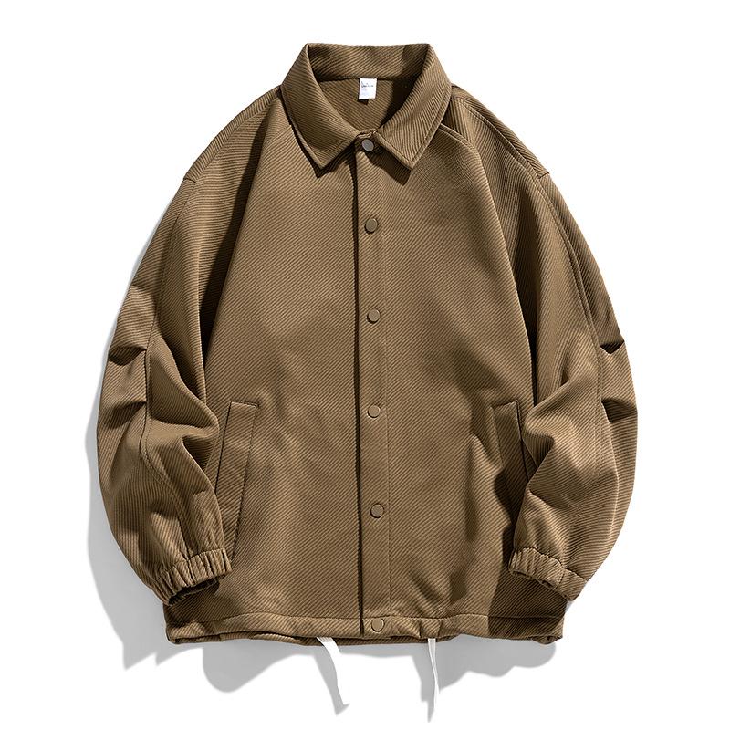 Spring New Jacket Men's Korean Style Casual Fashion Handsome Versatile American Twill Retro Lapel Jacket
