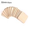 10-50pcs/set Unfinished Blank Rectangle Wooden Hanging Tags with Rope for Scrapbooing Party Favor Wedding Gift Tags